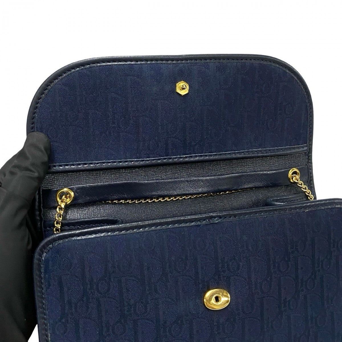 Dior Shoulder Bag leather Navy