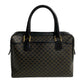 CELINE Handbag Leather, PVC Brown Macadam Blason Triomphe Pattern Women Used Authentic