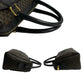 CELINE Handbag Leather, PVC Brown Macadam Blason Triomphe Pattern Women Used Authentic
