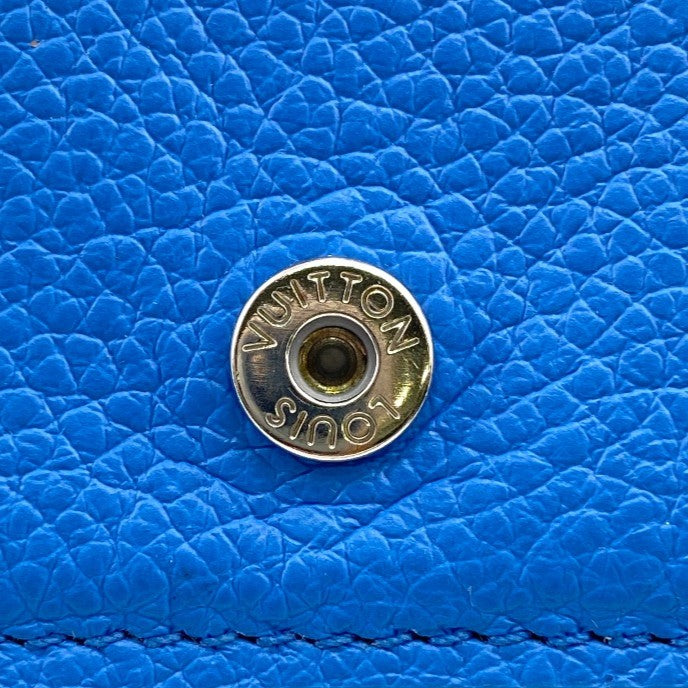 LOUIS VUITTON Bifold Wallet M82104 leather blue Monogram Ann Platt Portefeuille Clare