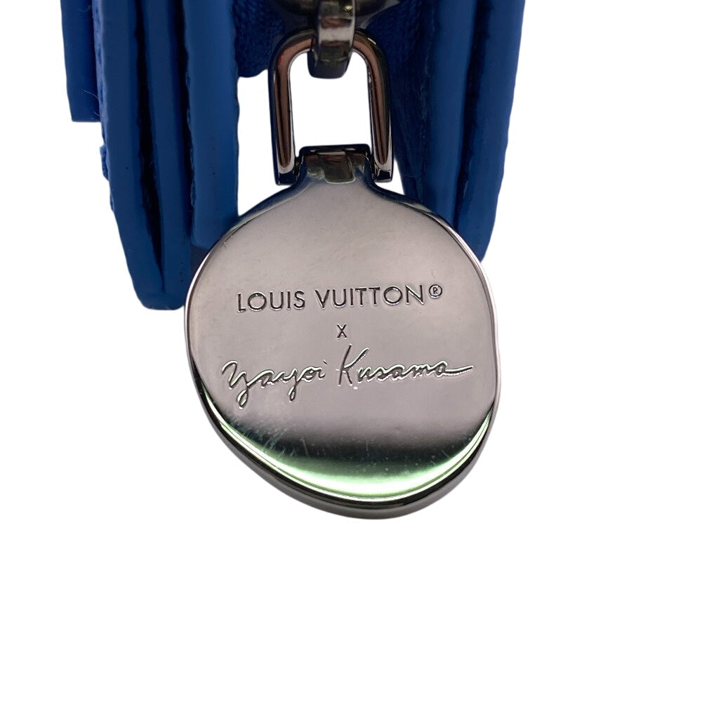 LOUIS VUITTON Bifold Wallet M82104 leather blue Monogram Ann Platt Portefeuille Clare