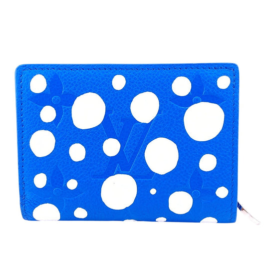 LOUIS VUITTON Bifold Wallet M82104 leather blue Monogram Ann Platt Portefeuille Clare