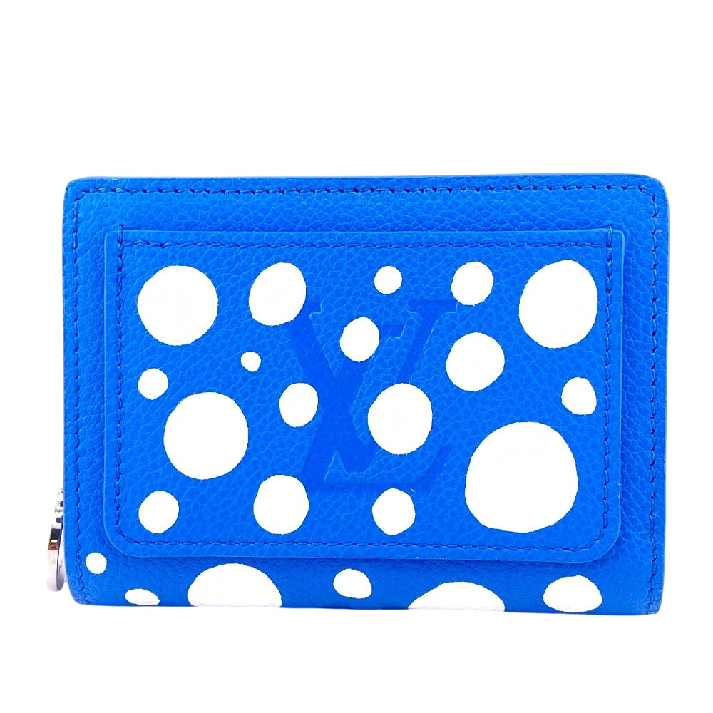 LOUIS VUITTON Bifold Wallet M82104 leather blue Monogram Ann Platt Portefeuille Clare