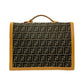 FENDI Business bag Canvas, Leather Brown Zucca FF Pattern mens Used Authentic