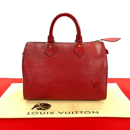 LOUIS VUITTON Handbag M43017 leather Red Epi Speedy 25 Women Used Authentic