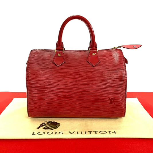 LOUIS VUITTON Handbag M43017 leather Red Epi Speedy 25 Women Used Authentic