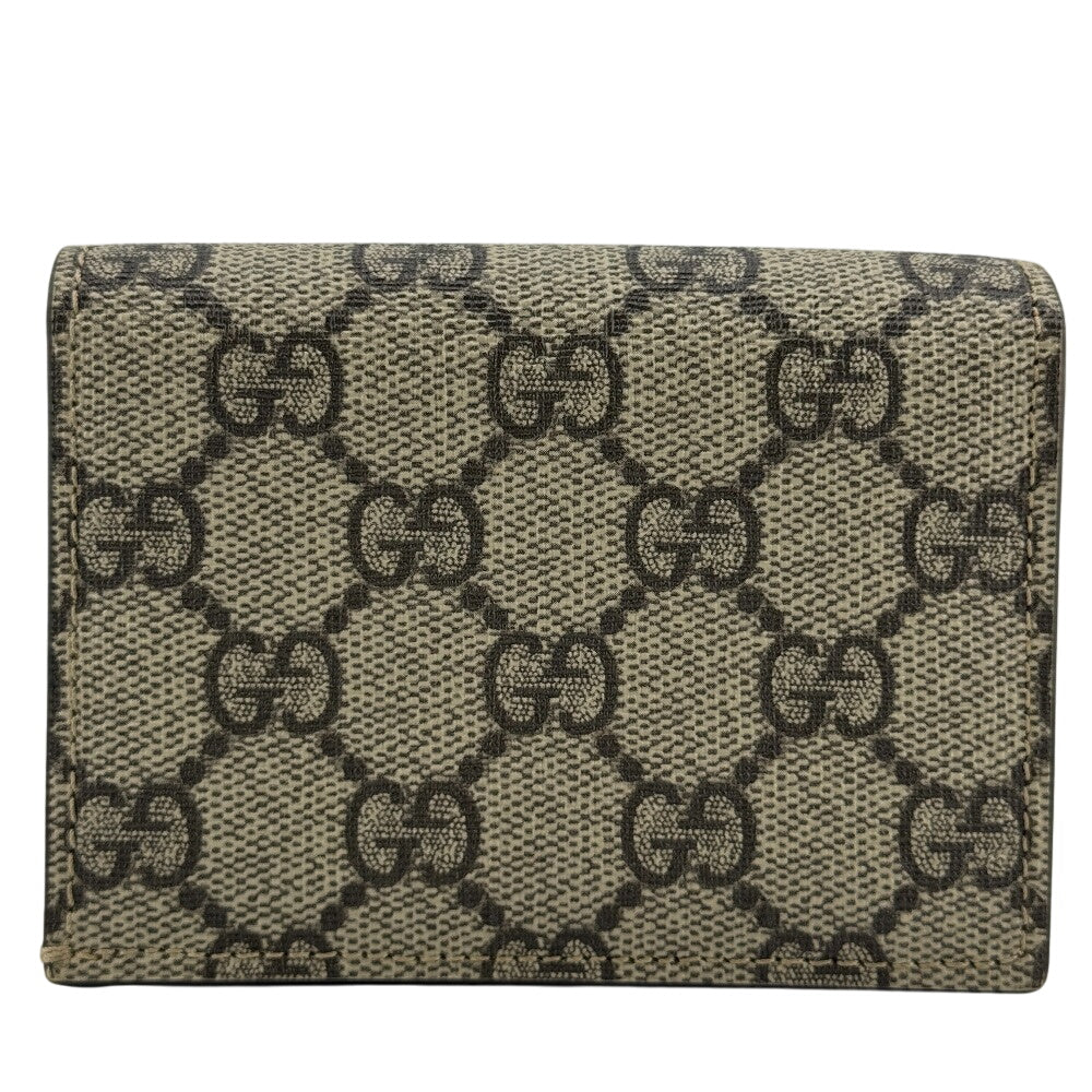 GUCCI Bifold Wallet GG Supreme canvas, leather beige GG Supreme