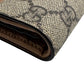 GUCCI Bifold Wallet GG Supreme canvas, leather beige GG Supreme