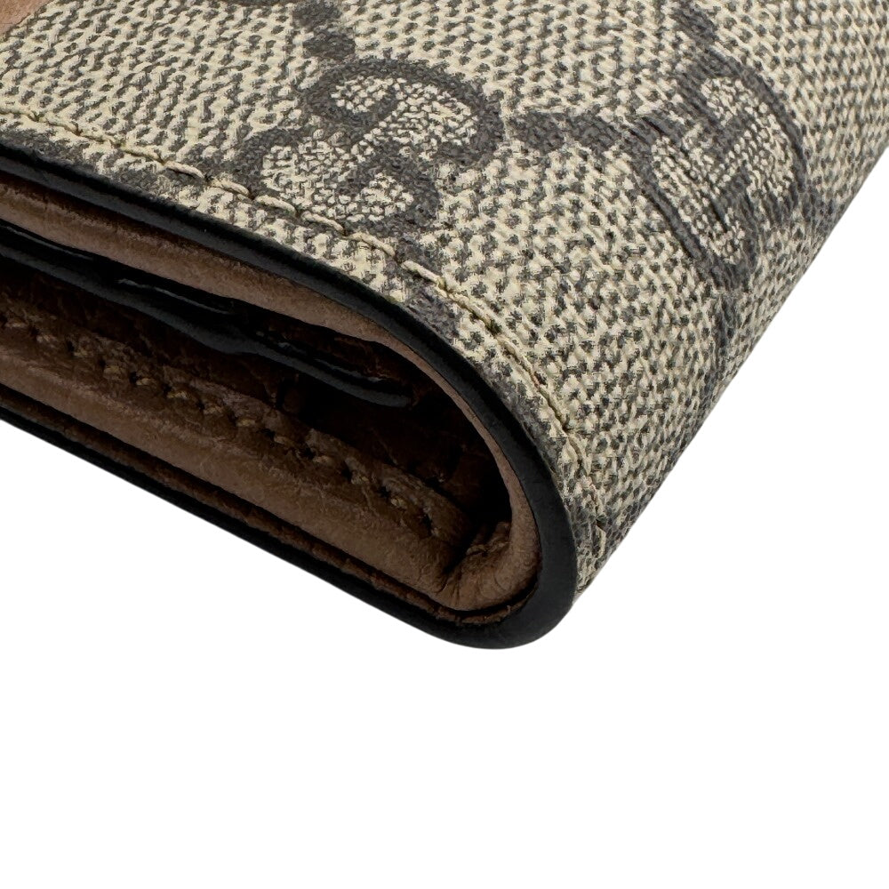 GUCCI Bifold Wallet GG Supreme canvas, leather beige GG Supreme