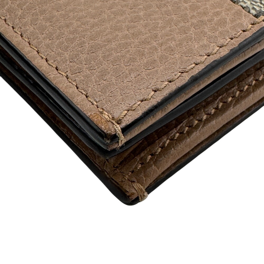 GUCCI Bifold Wallet GG Supreme canvas, leather beige GG Supreme