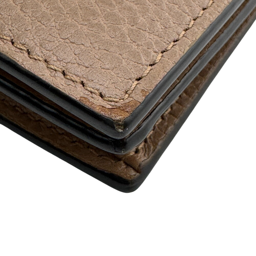 GUCCI Bifold Wallet GG Supreme canvas, leather beige GG Supreme