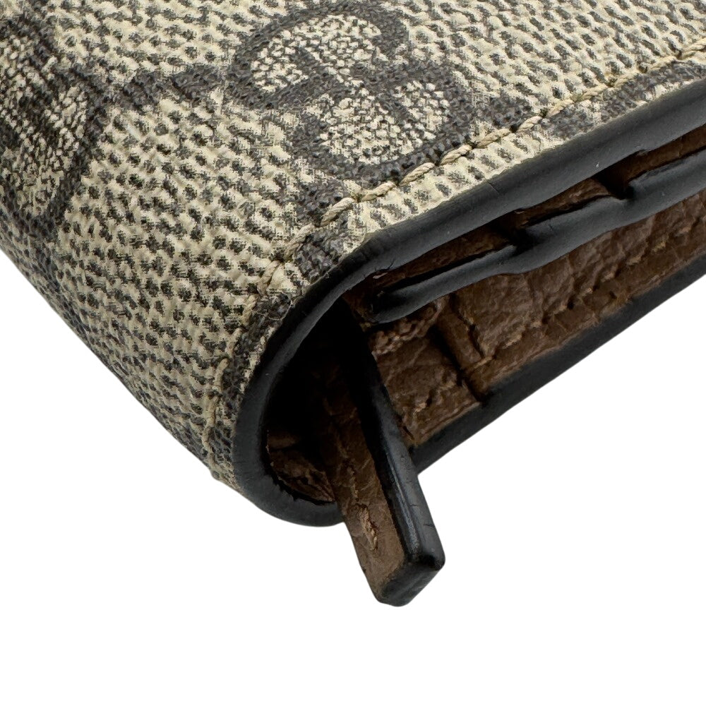 GUCCI Bifold Wallet GG Supreme canvas, leather beige GG Supreme