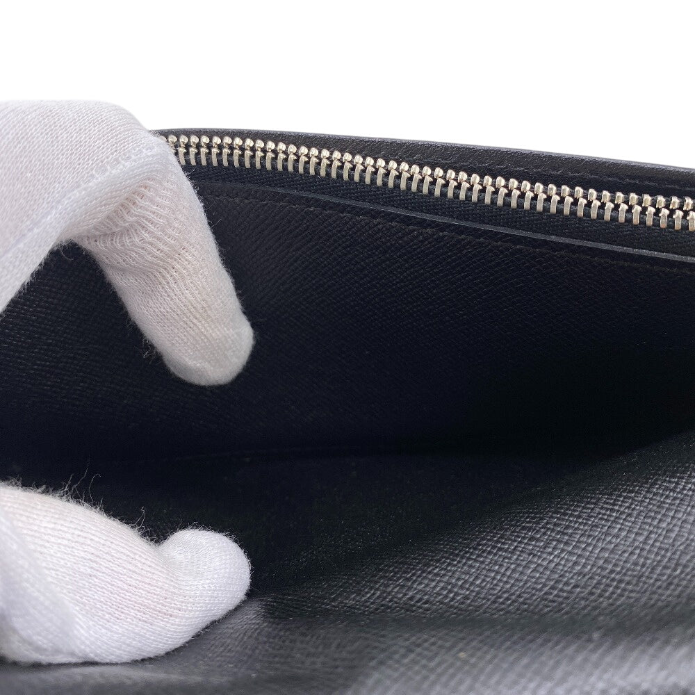 LOUIS VUITTON Long Wallet Purse M30501 Taiga, Leather black Taiga Portefeuille Brazza