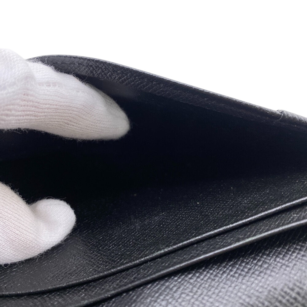 LOUIS VUITTON Long Wallet Purse M30501 Taiga, Leather black Taiga Portefeuille Brazza