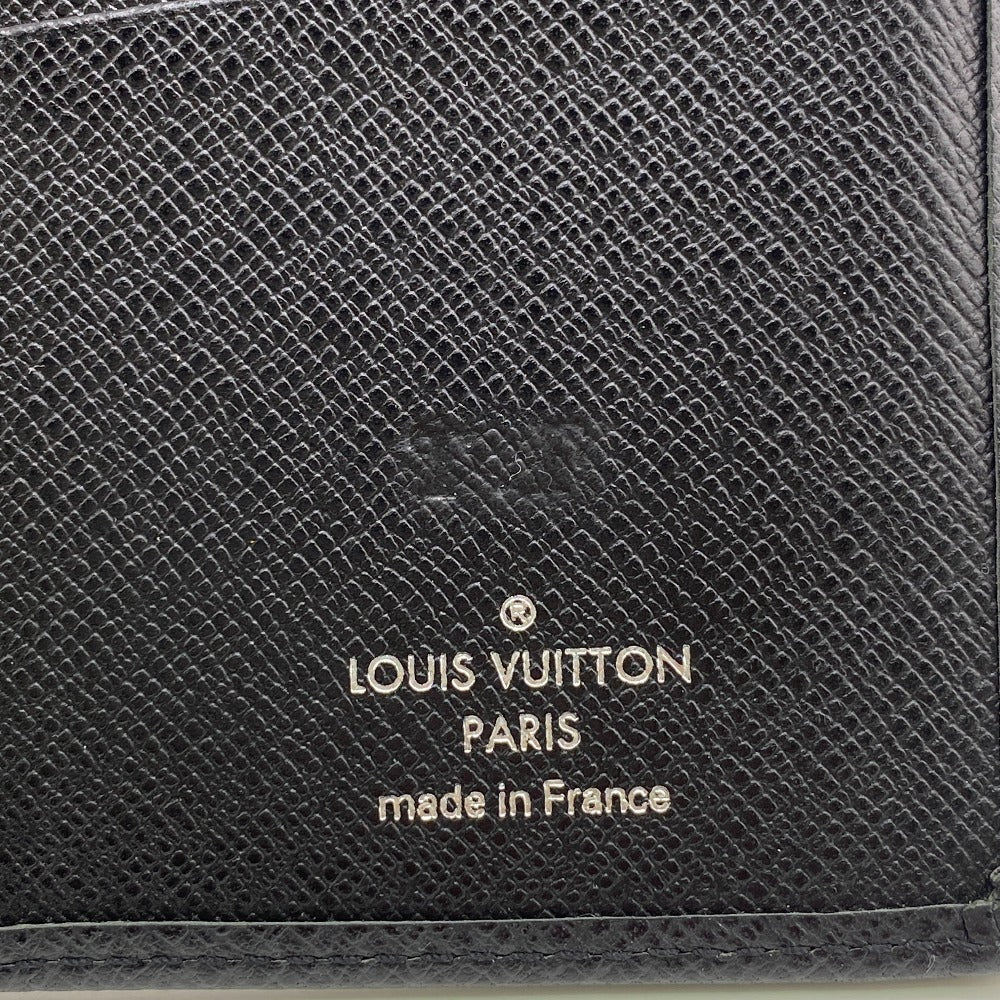 LOUIS VUITTON Long Wallet Purse M30501 Taiga, Leather black Taiga Portefeuille Brazza