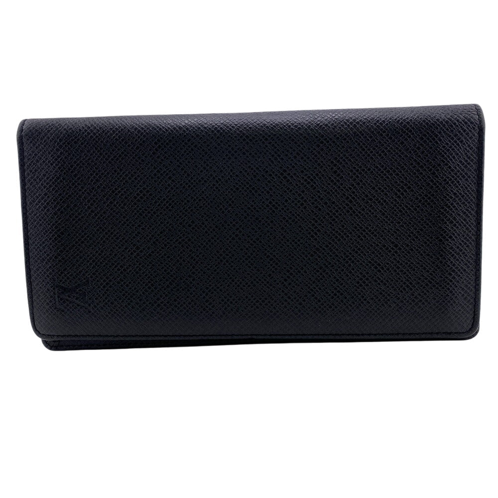 LOUIS VUITTON Long Wallet Purse M30501 Taiga, Leather black Taiga Portefeuille Brazza