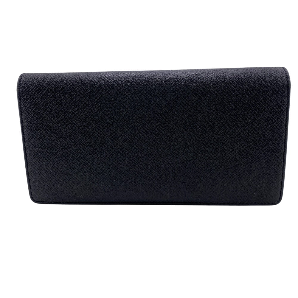 LOUIS VUITTON Long Wallet Purse M30501 Taiga, Leather black Taiga Portefeuille Brazza