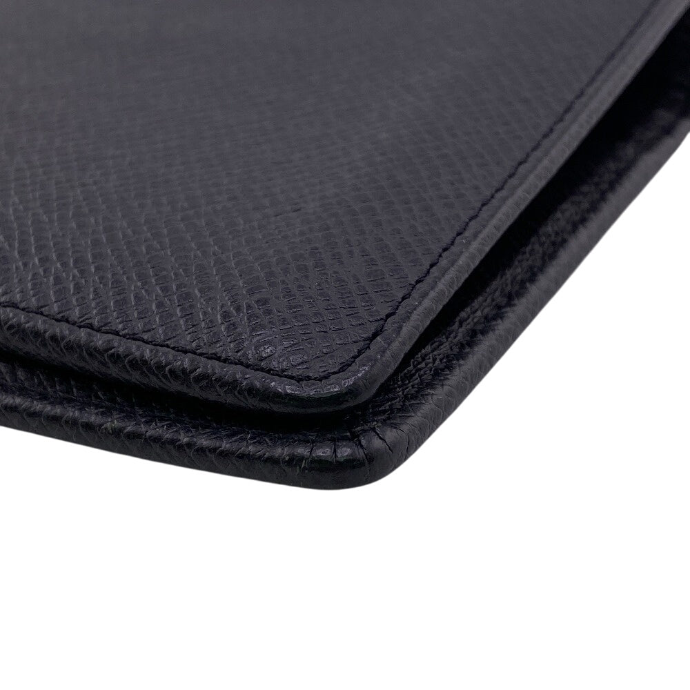 LOUIS VUITTON Long Wallet Purse M30501 Taiga, Leather black Taiga Portefeuille Brazza