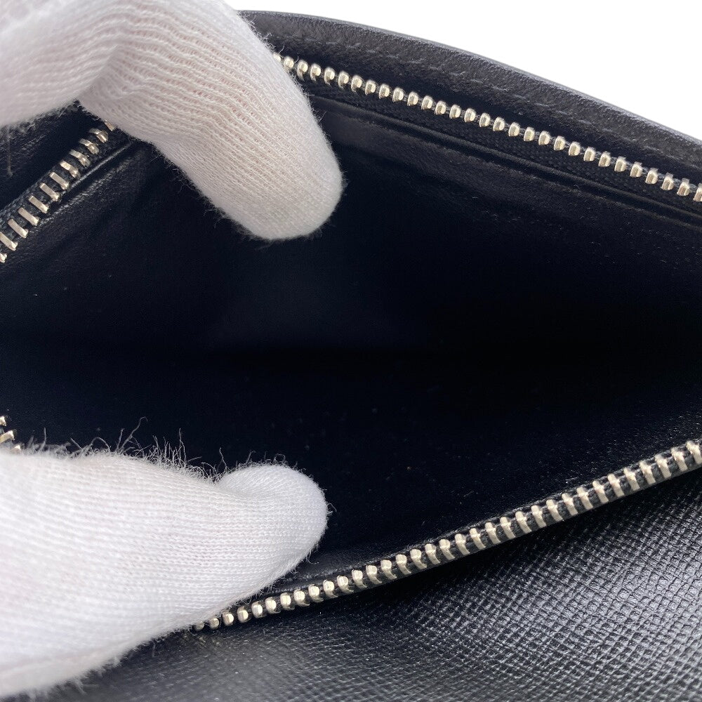 LOUIS VUITTON Long Wallet Purse M30501 Taiga, Leather black Taiga Portefeuille Brazza