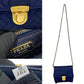 PRADA Shoulder Bag Nylon Navy PRADA logo Metal Women Used Authentic