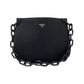 PRADA Shoulder Bag Canvas, Plastic black PRADA triangle logo Women Used Authentic