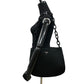 PRADA Shoulder Bag Canvas, Plastic black PRADA triangle logo Women Used Authentic