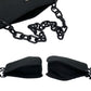 PRADA Shoulder Bag Canvas, Plastic black PRADA triangle logo Women Used Authentic