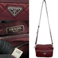 PRADA Shoulder Bag Nylon Bordeaux