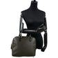 CELINE Handbag Leather, PVC black Macadam Blason Triomphe Pattern Women Used Authentic