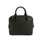CELINE Handbag Leather, PVC black Macadam Blason Triomphe Pattern Women Used Authentic