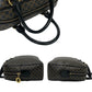 CELINE Handbag Leather, PVC black Macadam Blason Triomphe Pattern Women Used Authentic