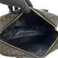CELINE Handbag Leather, PVC black Macadam Blason Triomphe Pattern Women Used Authentic