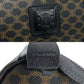 CELINE Handbag Leather, PVC black Macadam Blason Triomphe logo Women Used Authentic