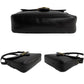 CELINE Shoulder Bag leather Brown Triomphe Metal Women Used Authentic