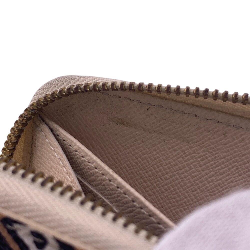 LOUIS VUITTON Long Wallet Purse M80676 leather Ivory wild at Heart Zippy wallet