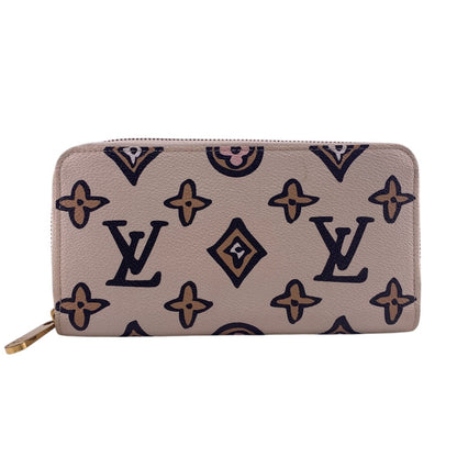 LOUIS VUITTON Long Wallet Purse M80676 leather Ivory wild at Heart Zippy wallet
