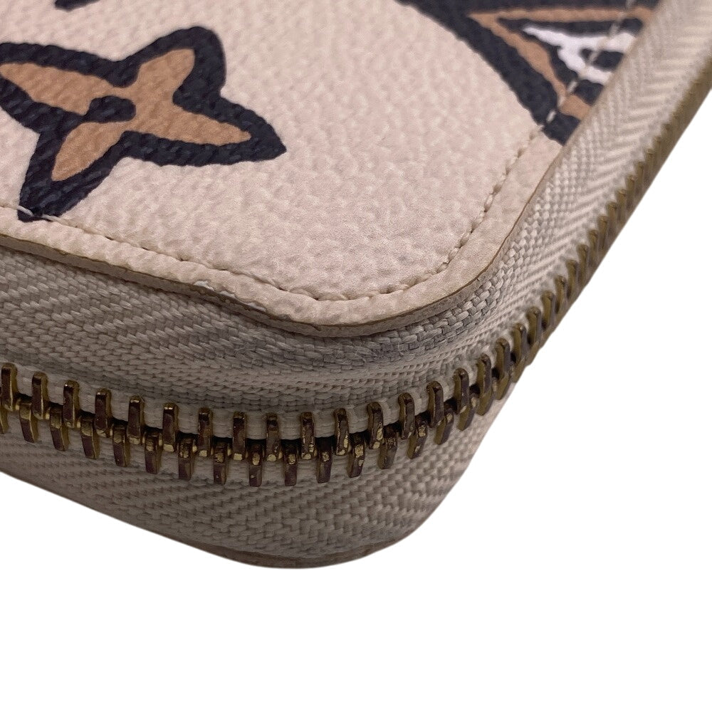 LOUIS VUITTON Long Wallet Purse M80676 leather Ivory wild at Heart Zippy wallet