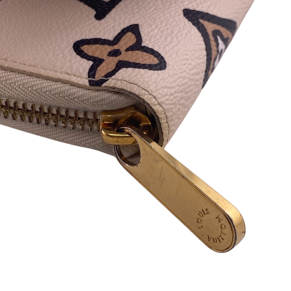 LOUIS VUITTON Long Wallet Purse M80676 leather Ivory wild at Heart Zippy wallet