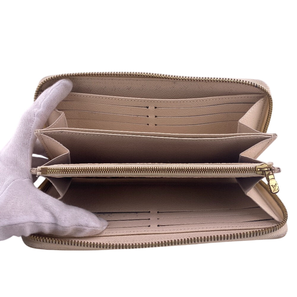 LOUIS VUITTON Long Wallet Purse M80676 leather Ivory wild at Heart Zippy wallet