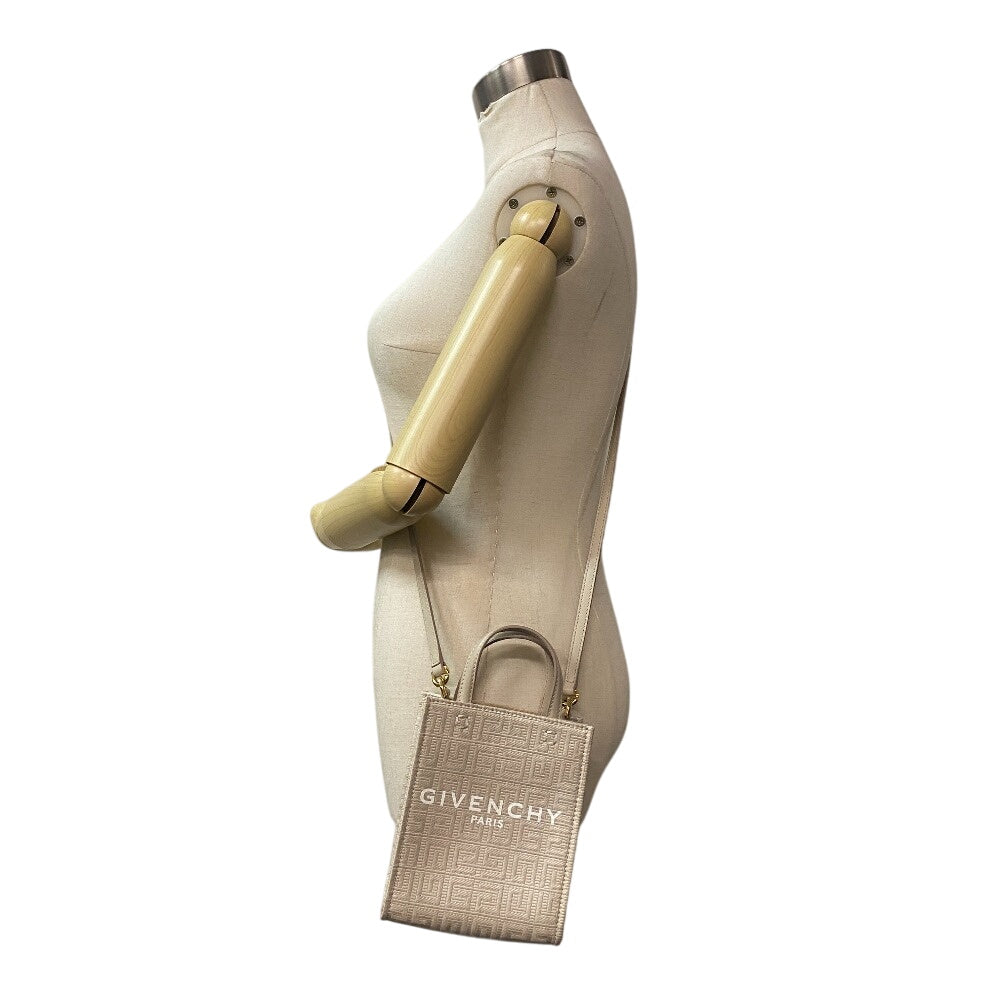 GIVENCHY Handbag Leather, Coated Canvas beige