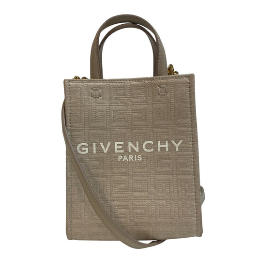 GIVENCHY Handbag Leather, Coated Canvas beige