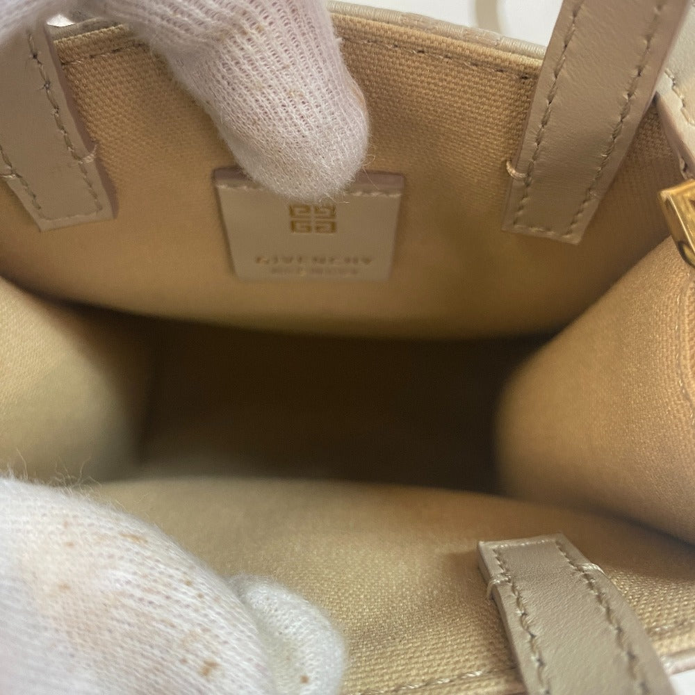 GIVENCHY Handbag Leather, Coated Canvas beige