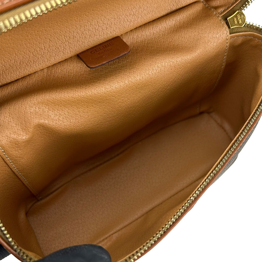 CELINE Handbag PVC, Leather Brown Macadam Women Used Authentic