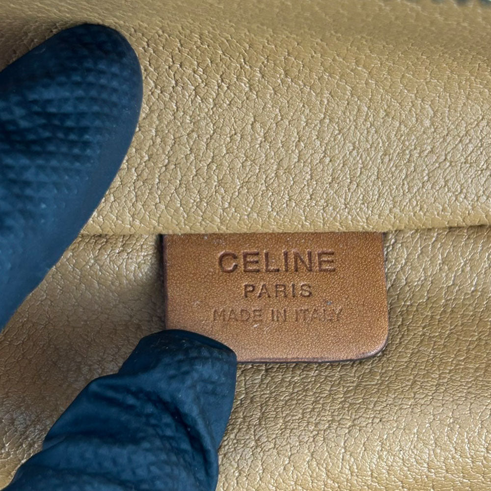CELINE Handbag PVC, Leather Brown Macadam Women Used Authentic
