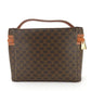 CELINE Handbag PVC, Leather Brown Macadam Women Used Authentic