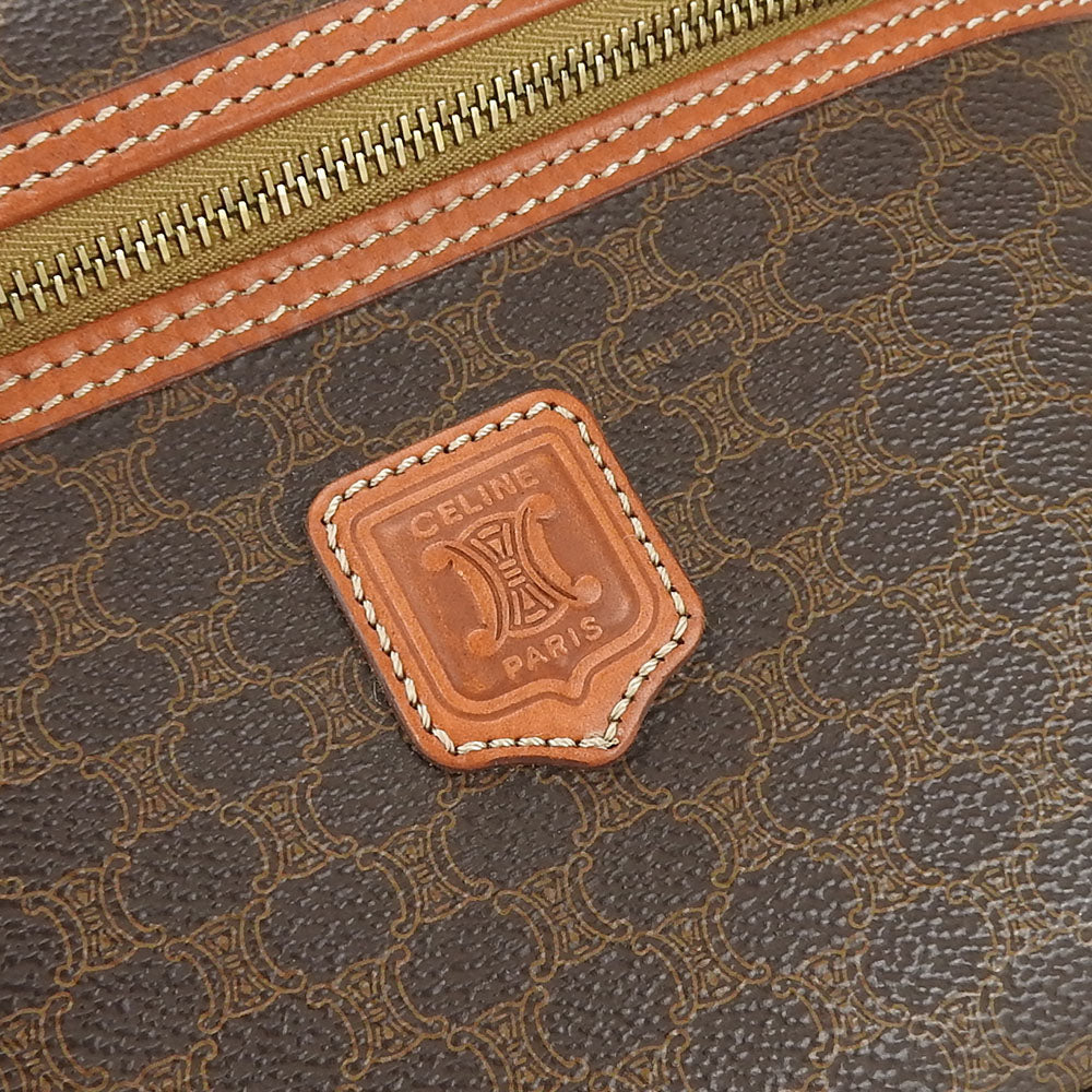 CELINE Handbag PVC, Leather Brown Macadam Women Used Authentic