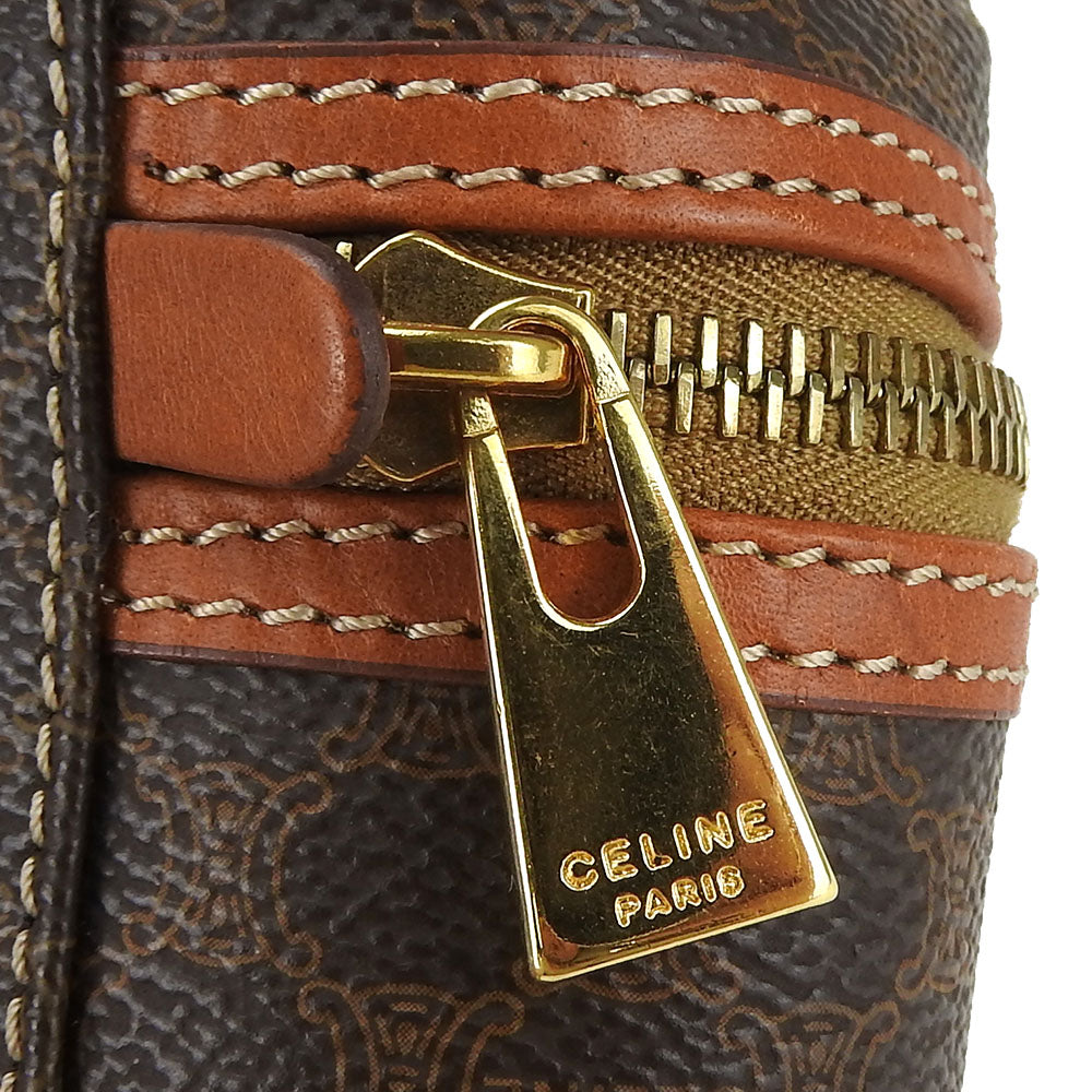CELINE Handbag PVC, Leather Brown Macadam Women Used Authentic