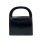 CELINE Handbag leather black Globe logo Metal Women Used Authentic