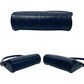 CELINE Shoulder Bag leather Navy Logo all-over pattern Women Used Authentic