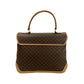 CELINE Handbag Leather, PVC Brown Macadam Brazon Women Used Authentic